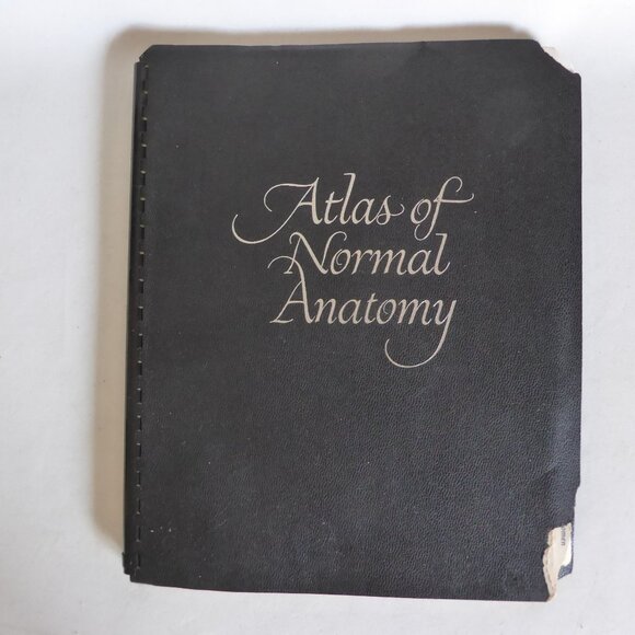 VINTAGE 1956 ATLAS OF NORMAL ANATOMY ILLUSTRATED SPIRAL BOUND ODDITY - Picture 1 of 11